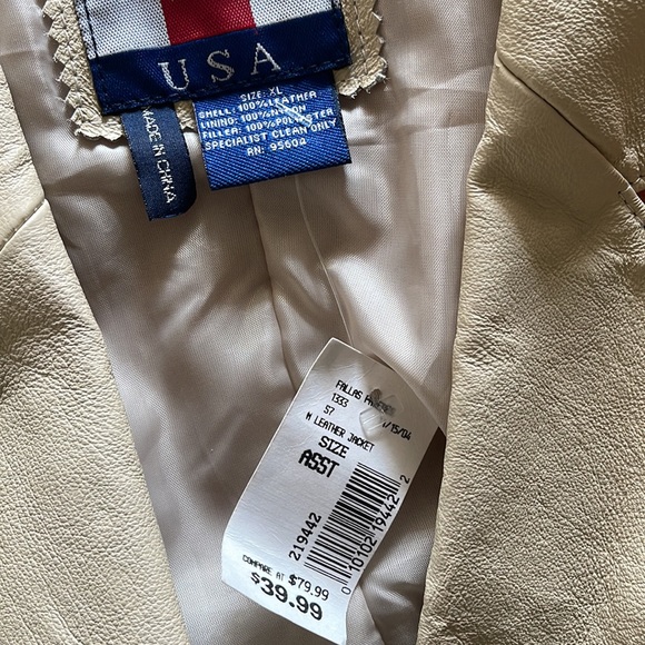 Scorpio color blocked tan and mustard leather jacket - Picture 4 of 8